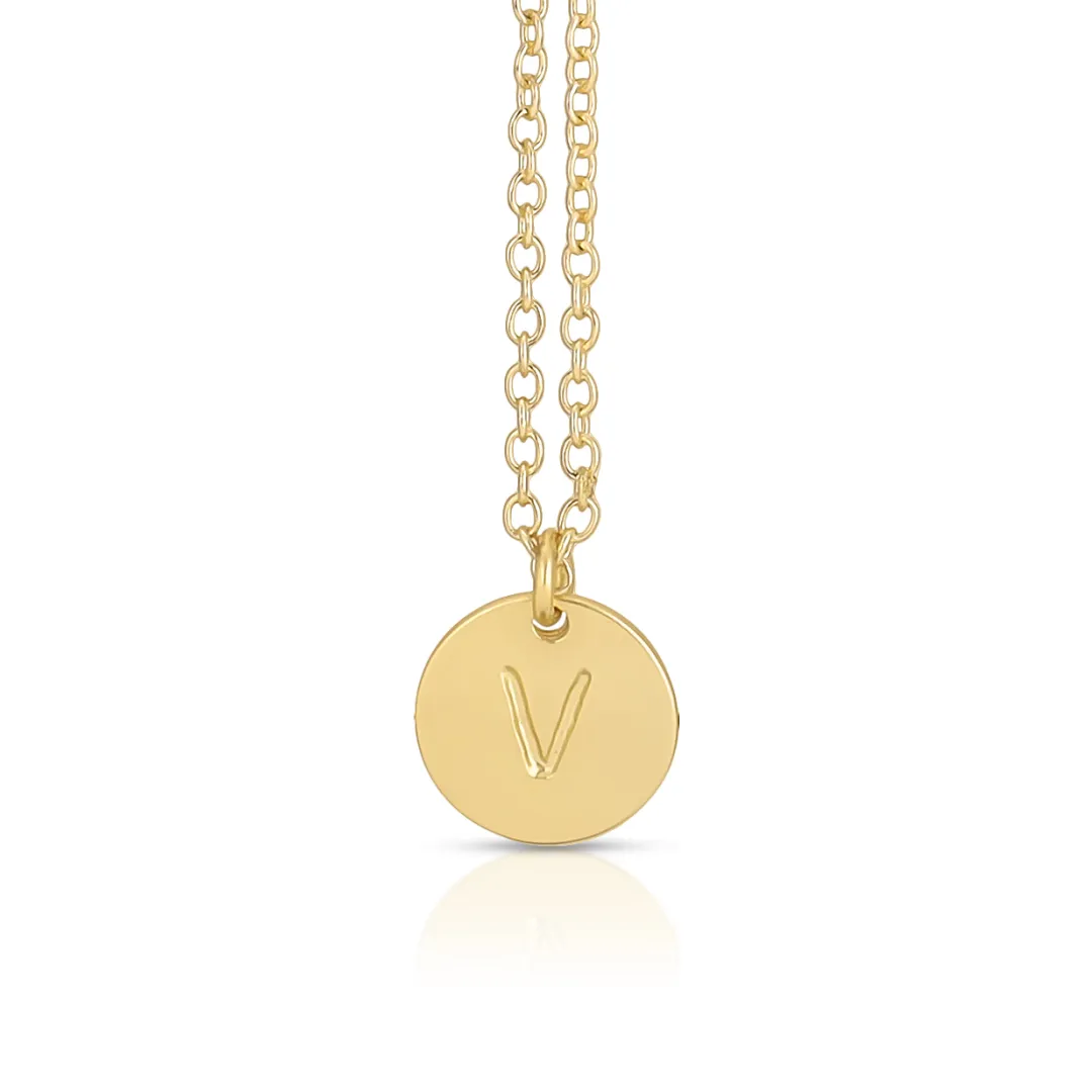 Letter Disc Necklace