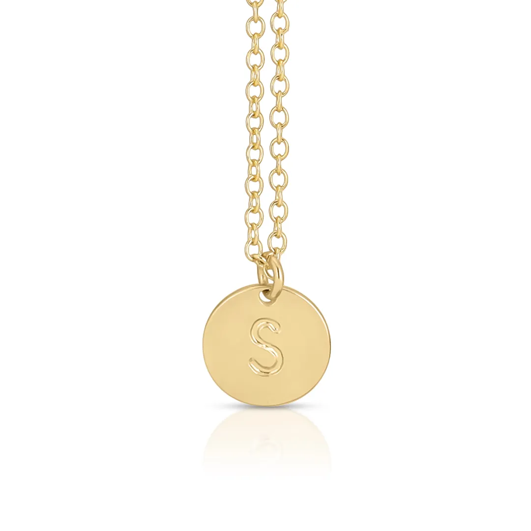 Letter Disc Necklace