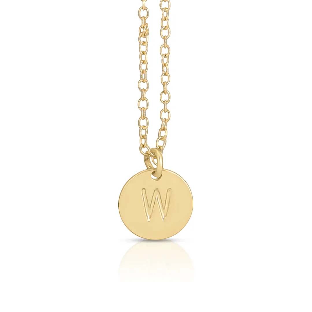 Letter Disc Necklace