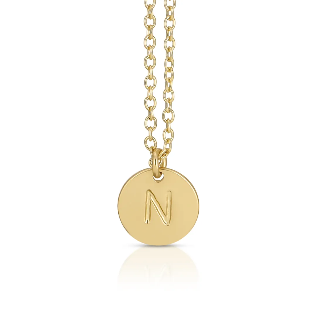 Letter Disc Necklace