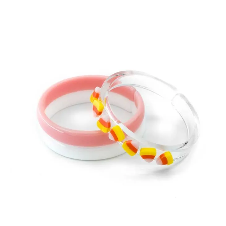 Lilies & Roses 3pc Bangle Set - Candy Corn