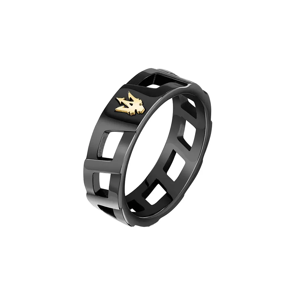 Men Iconic Black Ring