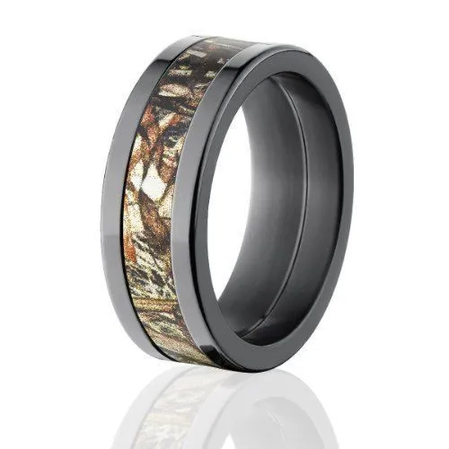 Men's Mossy Oak Rings, Duck Blind Camo Wedding Ring