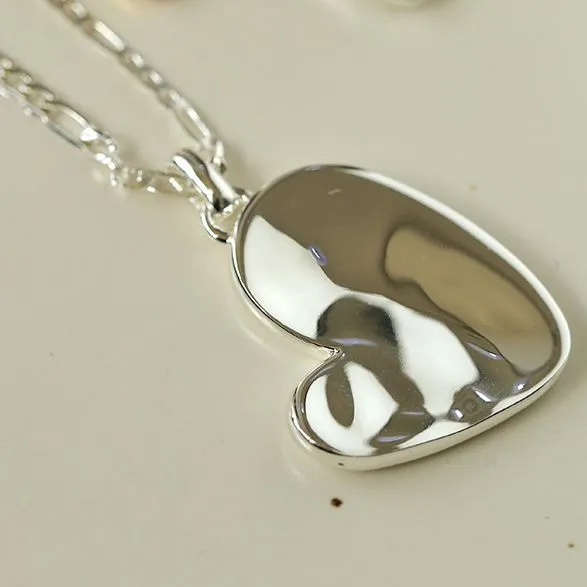 Metal Style Versatile Heart Pendant Necklace