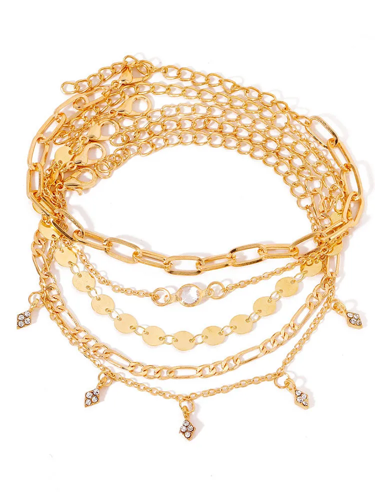 Multilayer Chian Bracelets Anklet