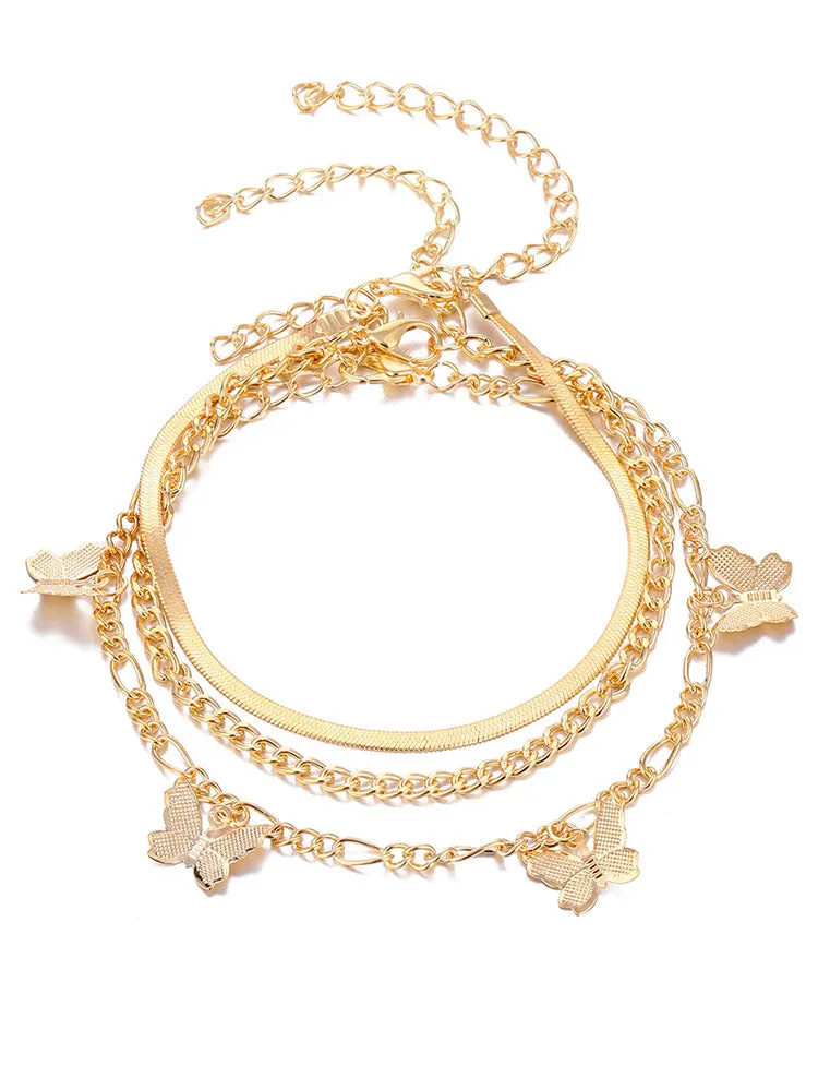 Multilayer Chian Bracelets Anklet