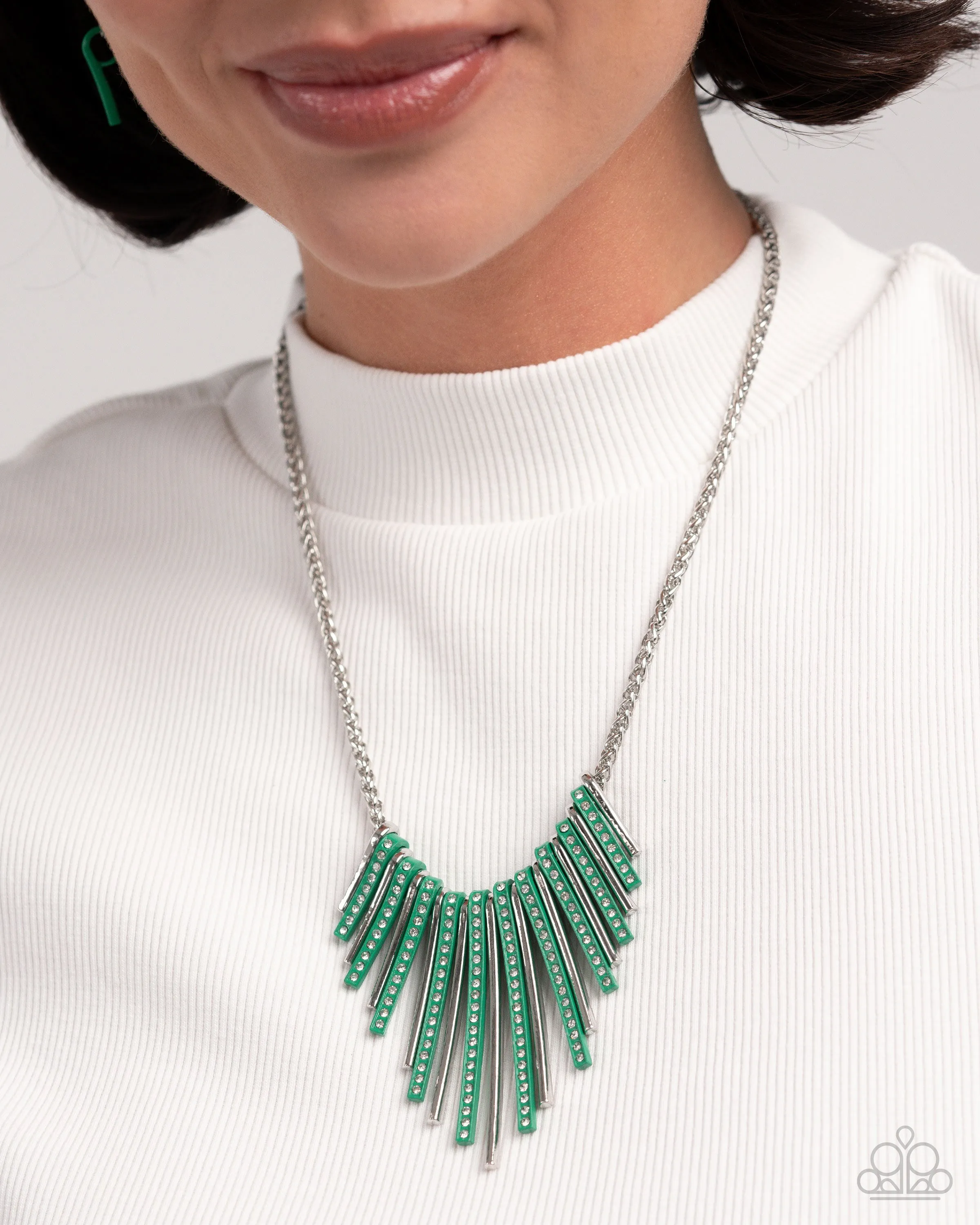 Necklaces Fashionable Fringe - Green SET66