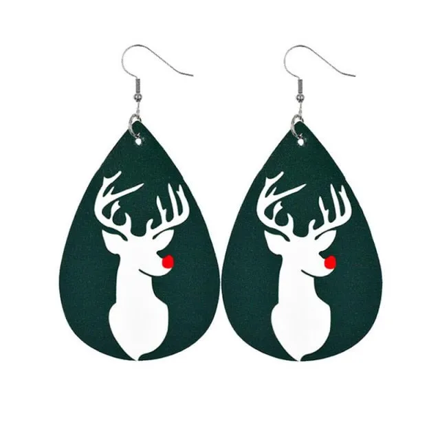 New Trendy Statement Christmas Tree Earrings For Women Santa Claus Snowman Drop Earrings Jewelry Girls Christmas Gifts Wholesale