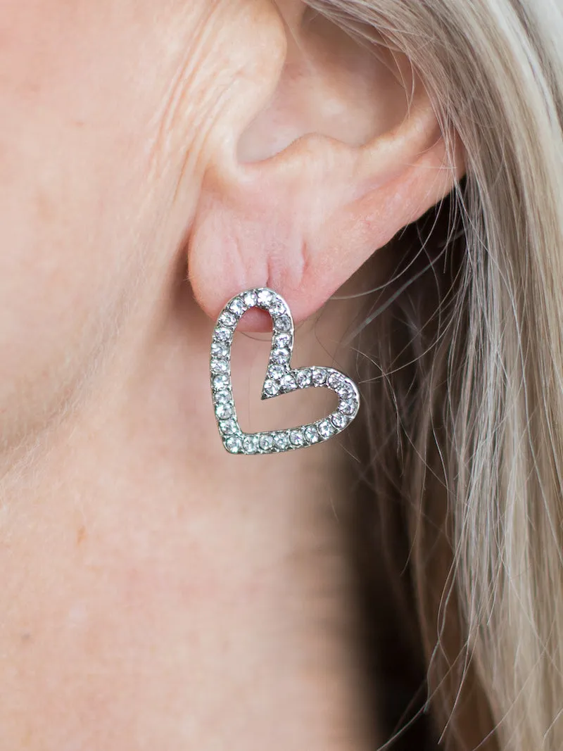 Open My Heart Crystal Earrings