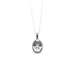 Oval Shaped Crystal Necklace