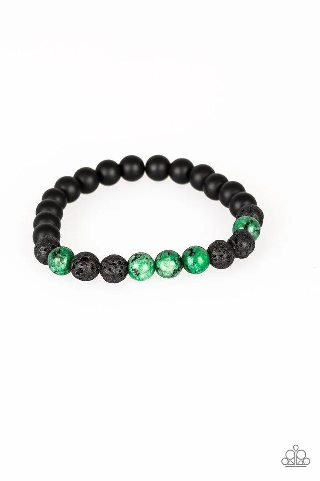 Paparazzi Bracelet ~ Tone Down - Green