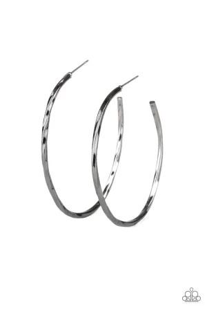 Paparazzi Loop De Hoop - Black Earrings