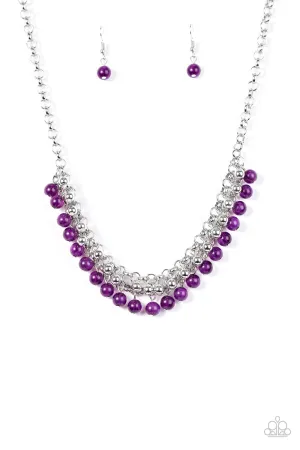 Paparazzi Necklace ~ Coyly Colorful - Purple