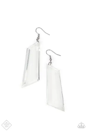 Paparazzi The Final Cut - Black White Clear Earrings