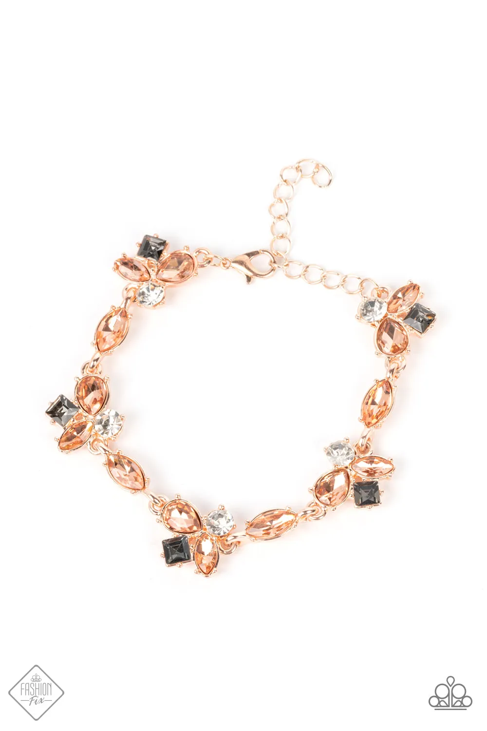 PAPARRAZI Colorful Captivation - Rose Gold Bracelet