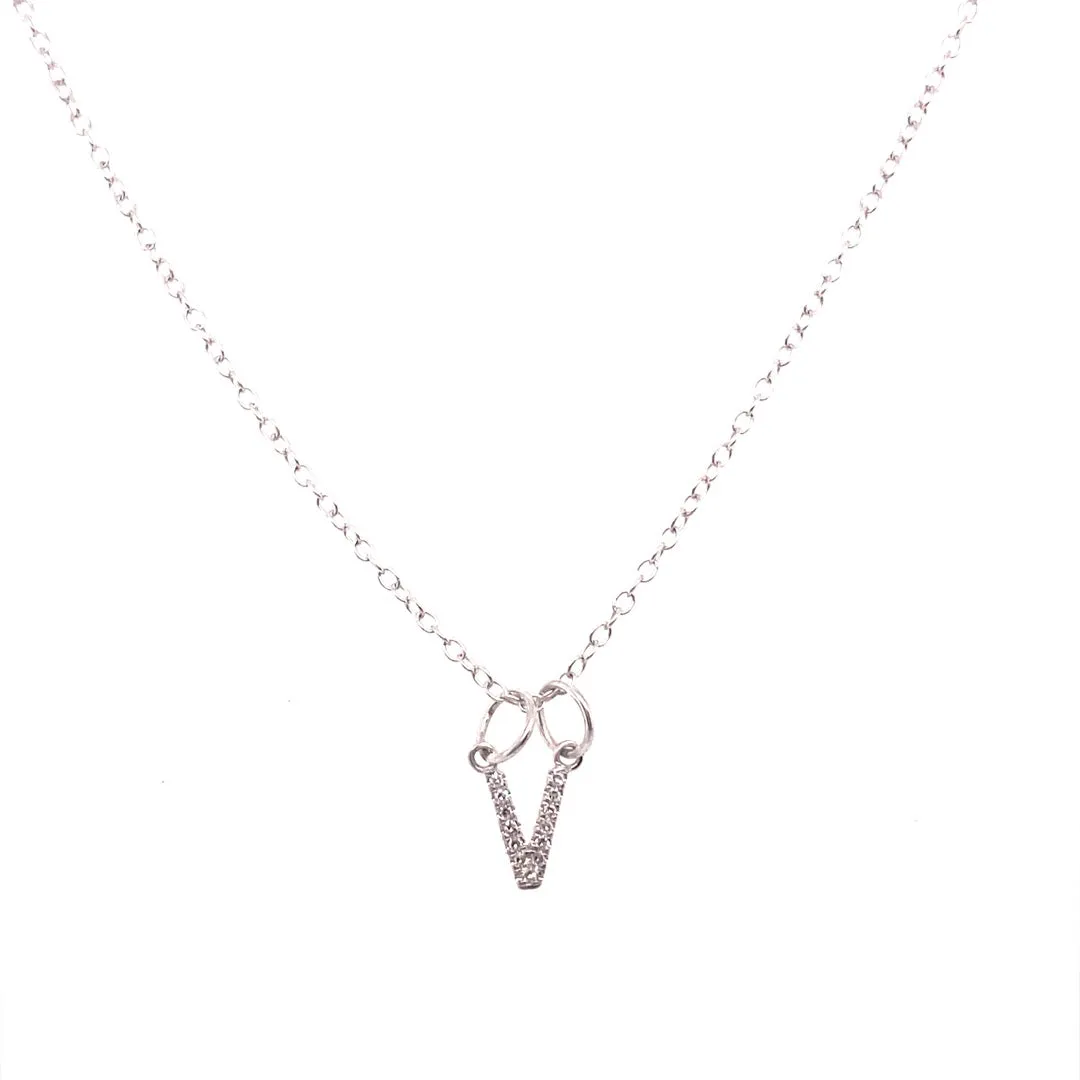 Personalized Diamond Initial Pendant