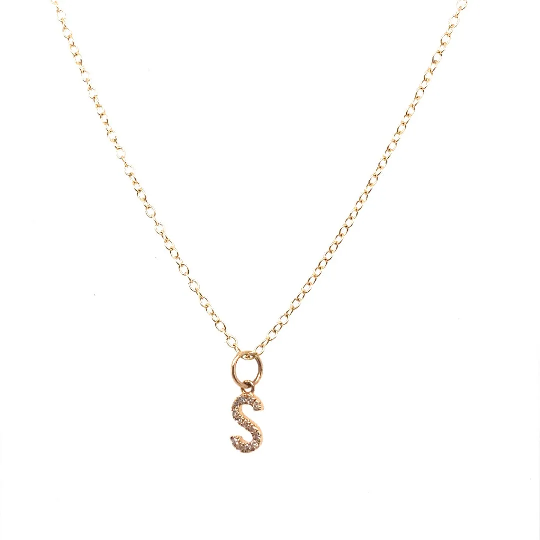 Personalized Diamond Initial Pendant