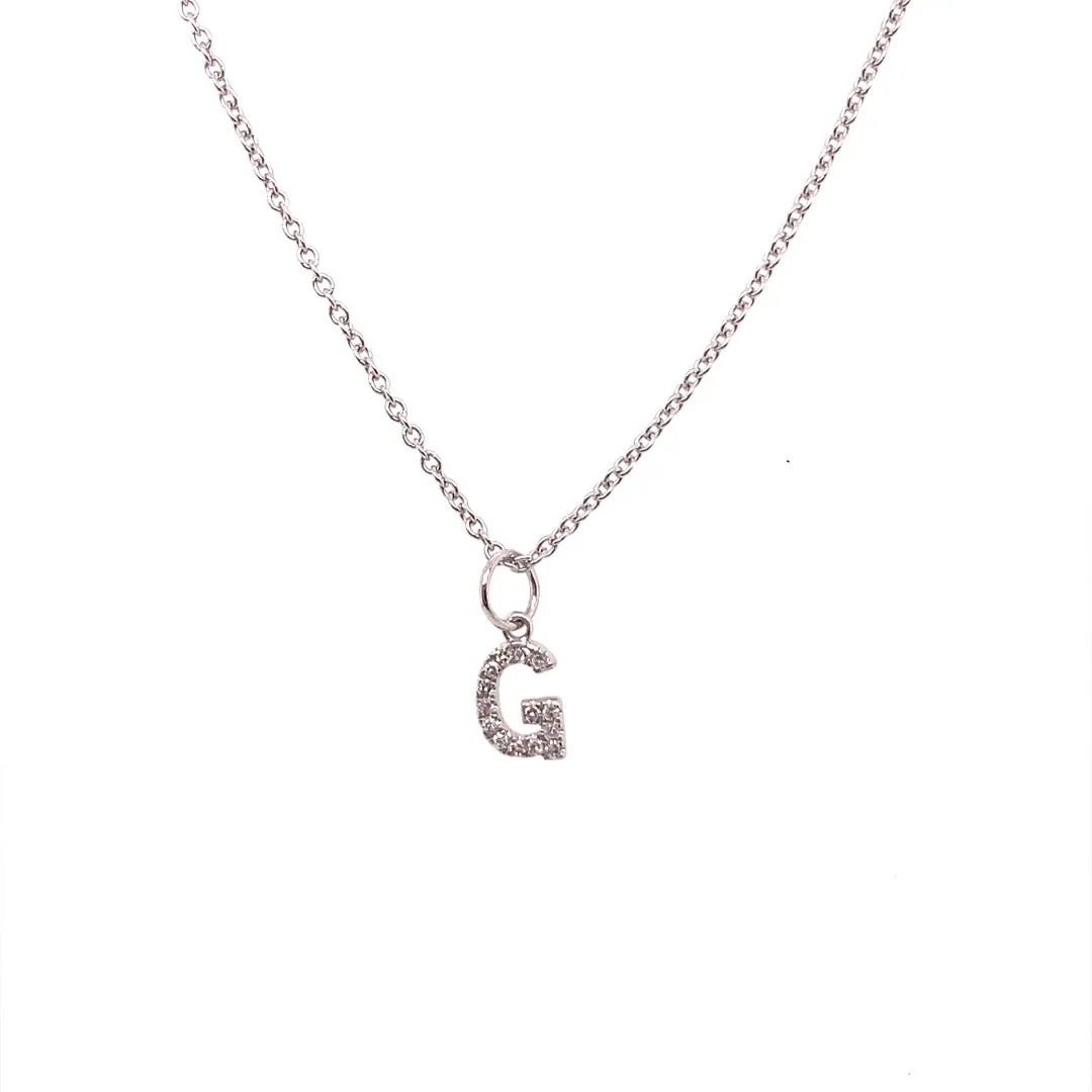 Personalized Diamond Initial Pendant