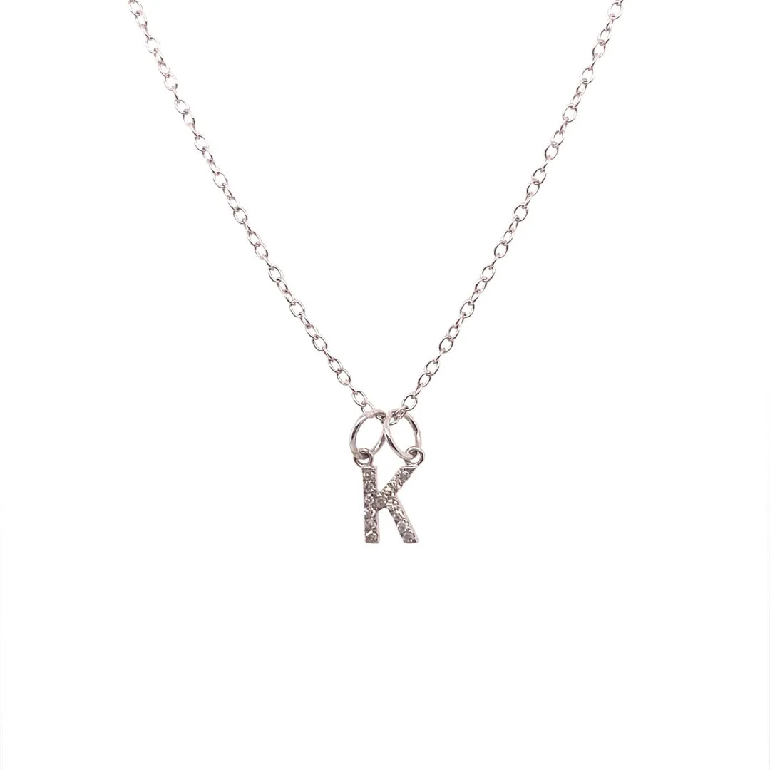 Personalized Diamond Initial Pendant