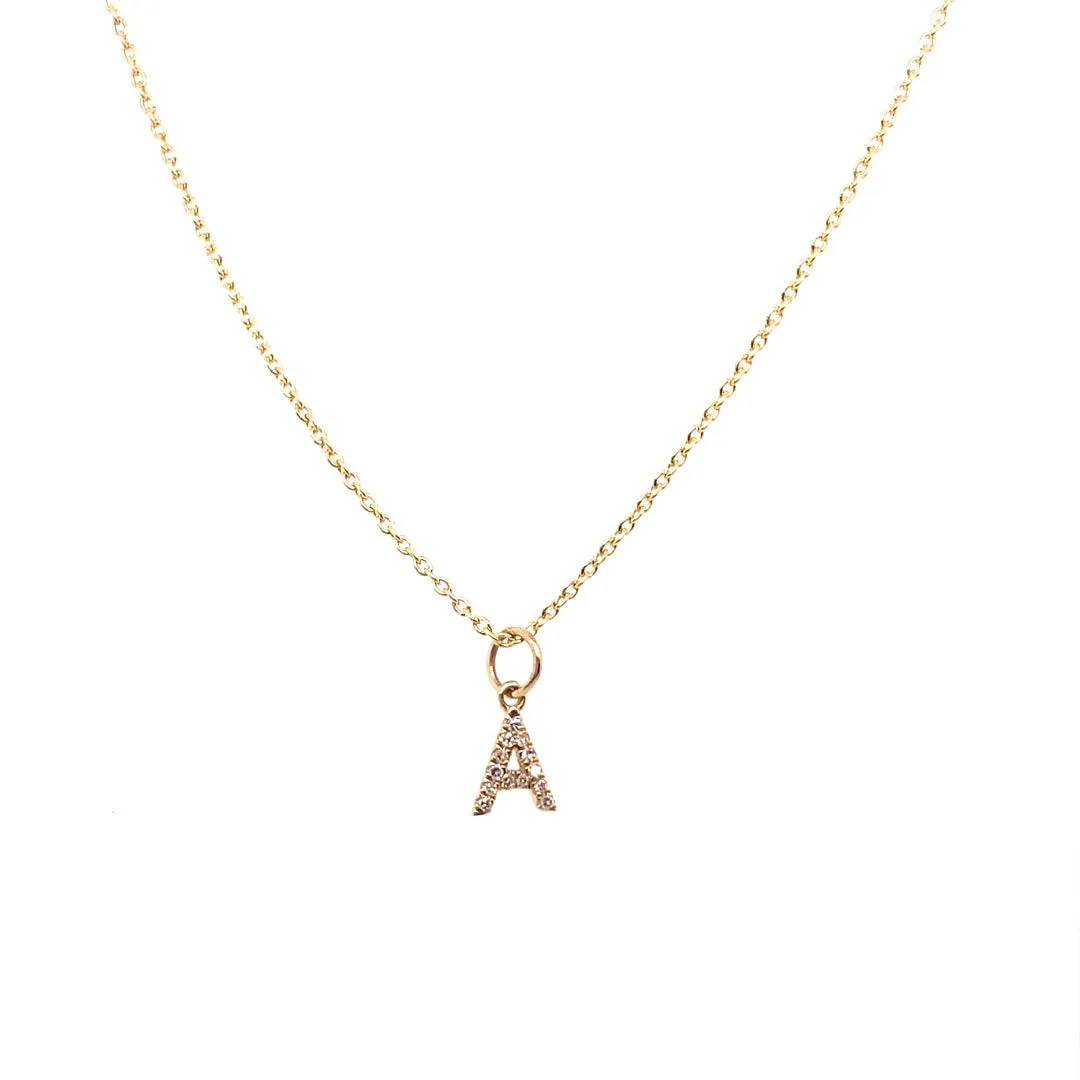 Personalized Diamond Initial Pendant