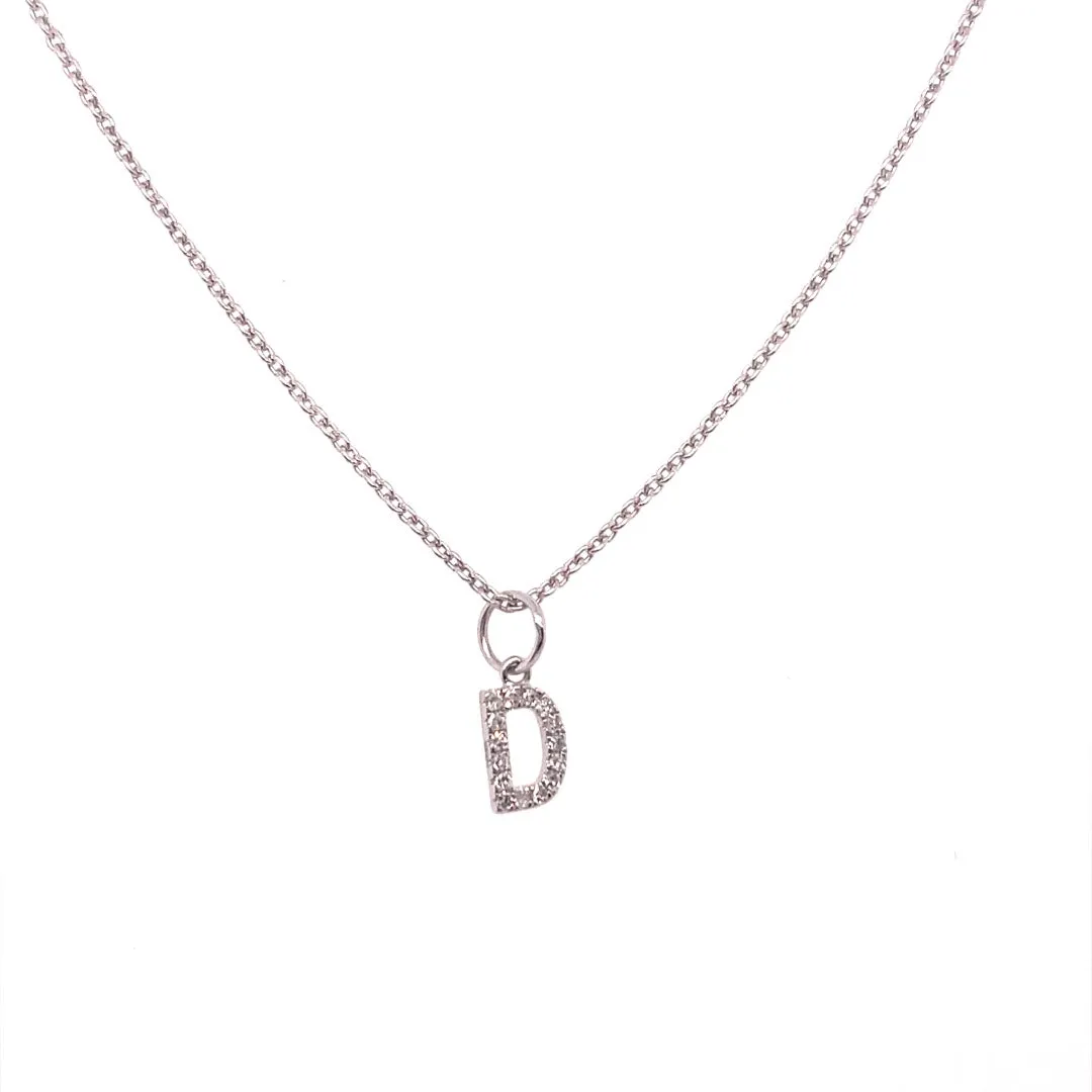 Personalized Diamond Initial Pendant