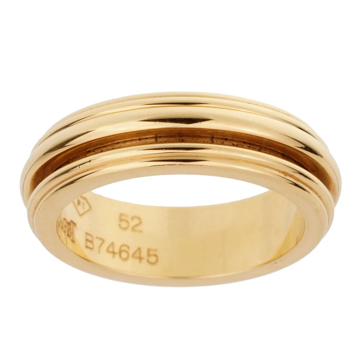 Piaget Possession Yellow Gold Spinning Ring Sz 6