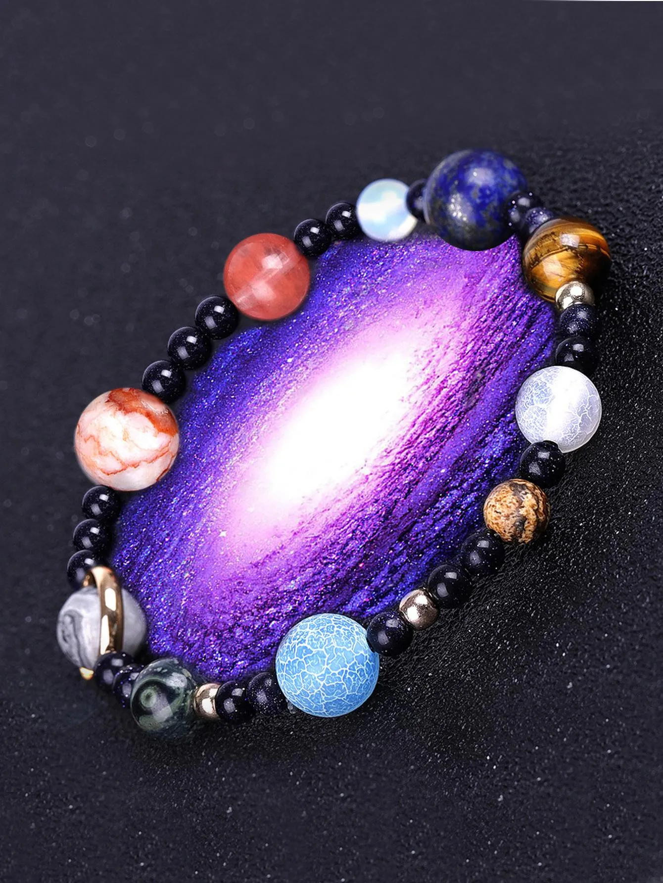 Planets Design Beads  Boho Colorful Beaded Bracelet Women Bracelet Stackable