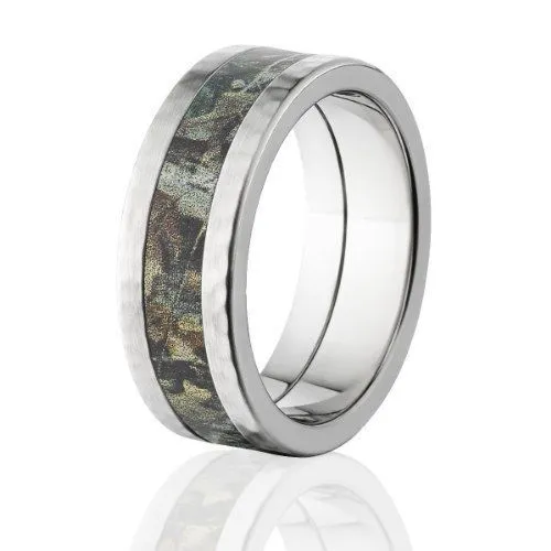 Premium Hammer Finish Realtree Rings, Timber Camo Rings, Camo Bands