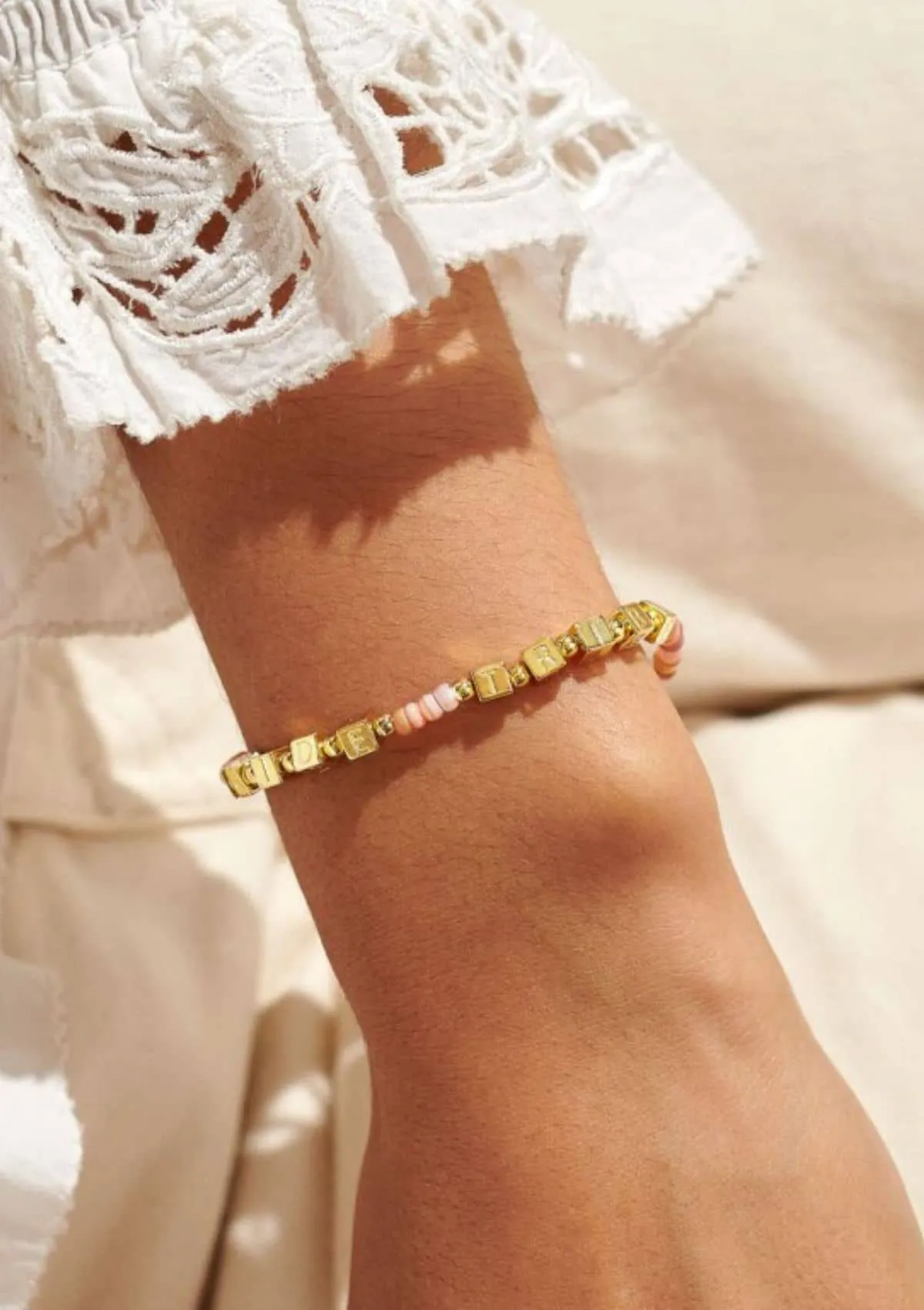 "Bribe Tribe" Gold Stretch Bracelet