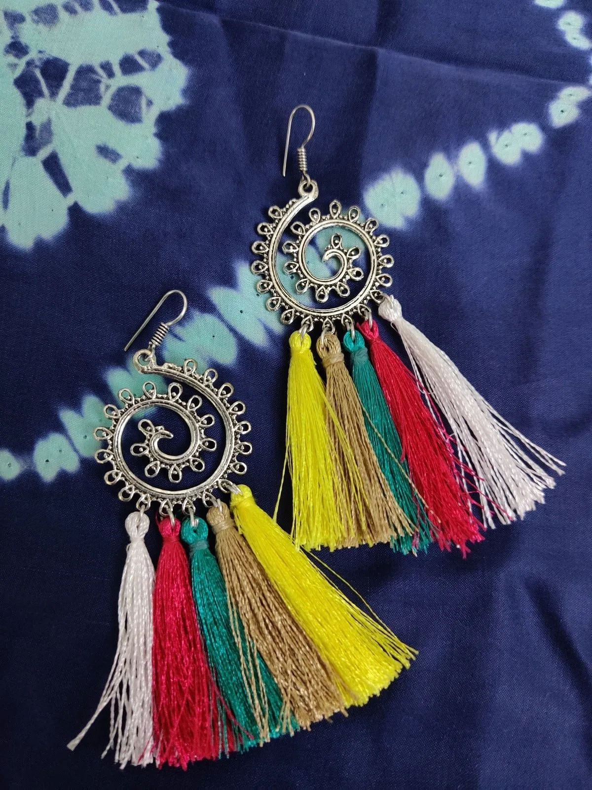 Rainbow Tassel Earrings