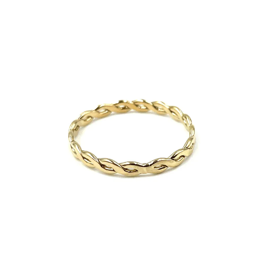 Resort Collection Gold Woven Ring-Waterproof