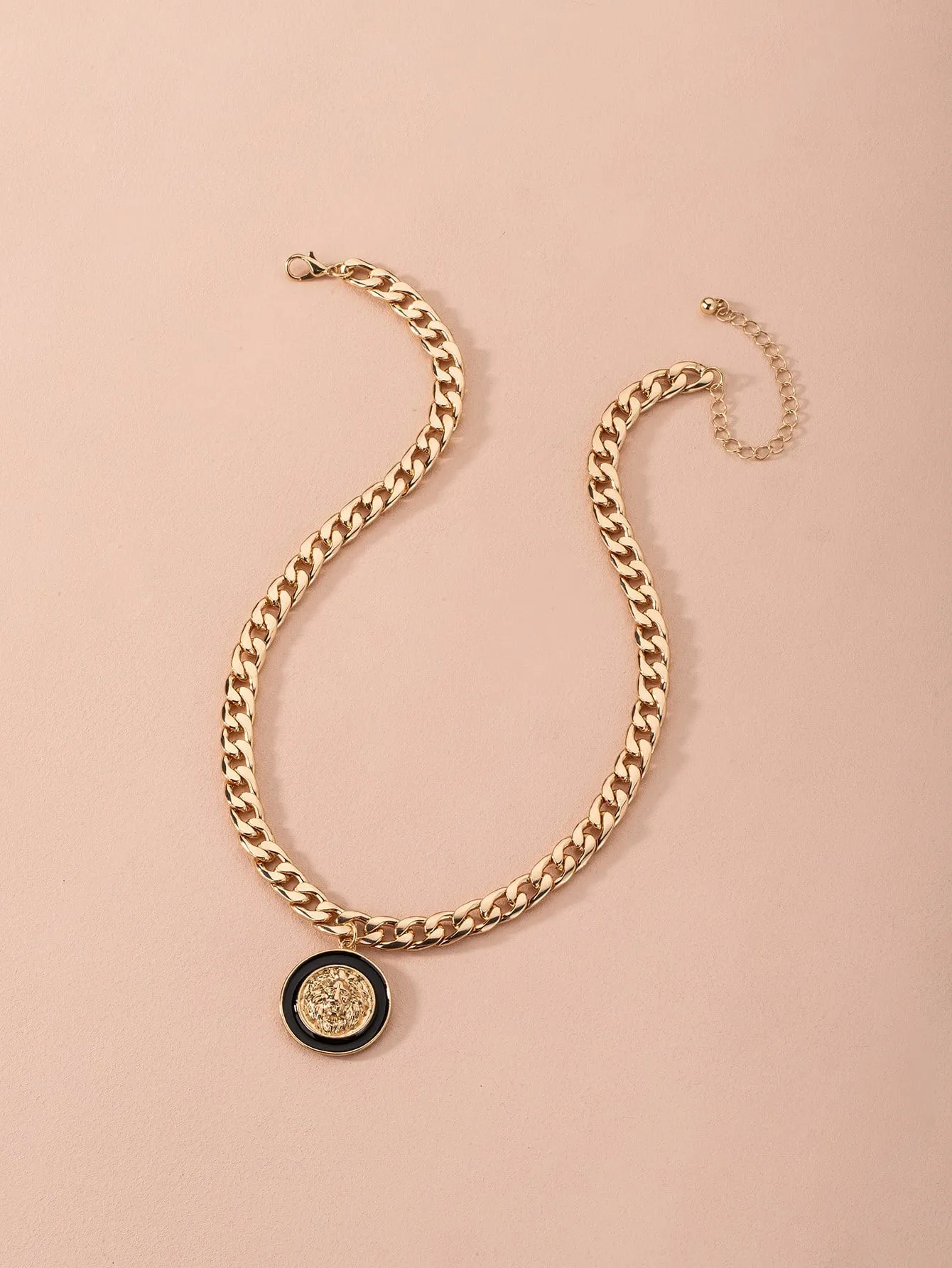 Round Charm Chain Necklace Jewelry for Women Gift for Her Necklace Accessories