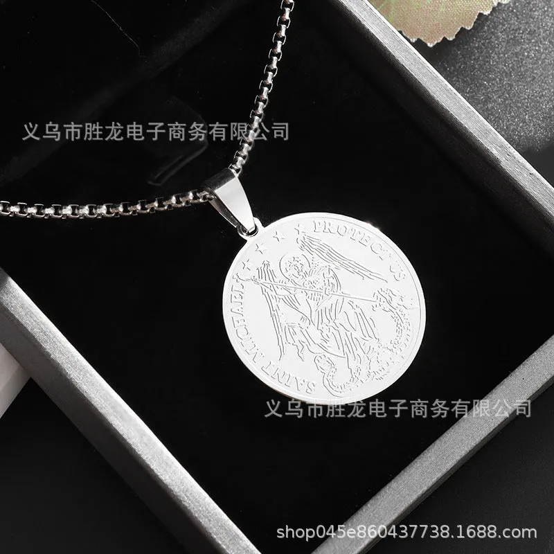 saint Christopher protect us necklace