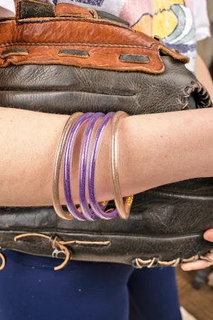 SALE 75% OFF! Refuse To Lose Purple and Gold Glitter Jelly Tube Bracelet Set