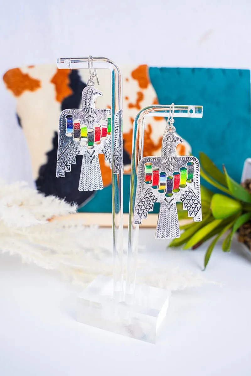 SALE! Multi-Color Stitched Firebird Earrings