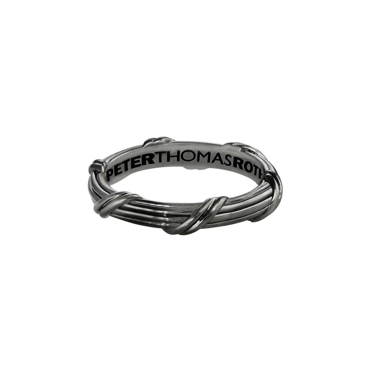 Signature Classic Band Ring in ruthenium silver 3 mm