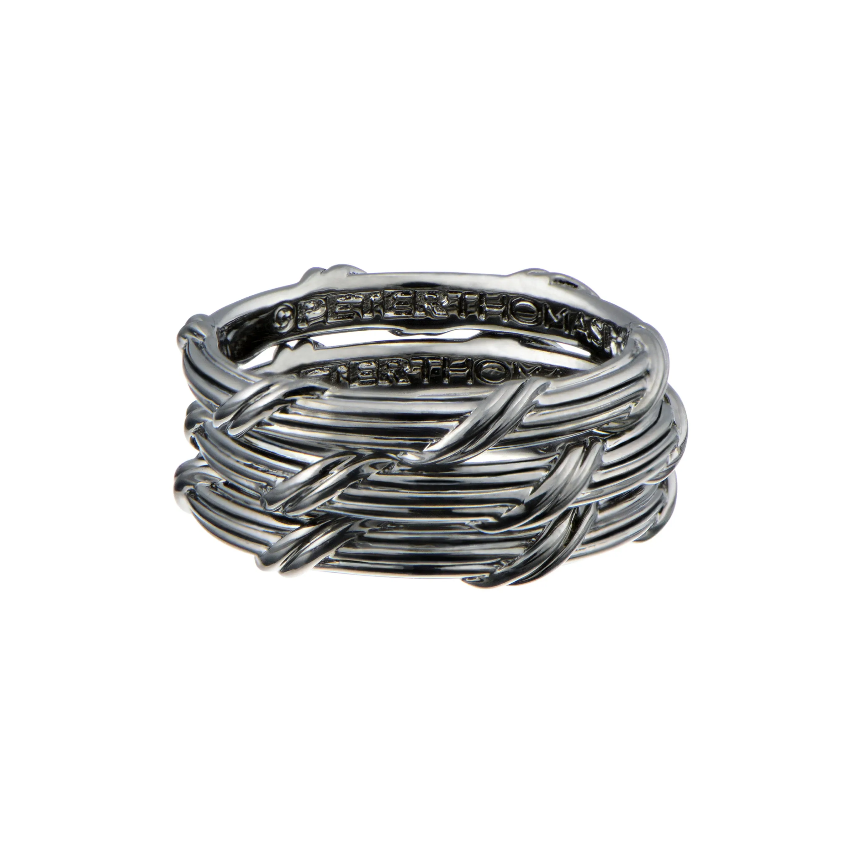 Signature Classic Band Ring in ruthenium silver 3 mm