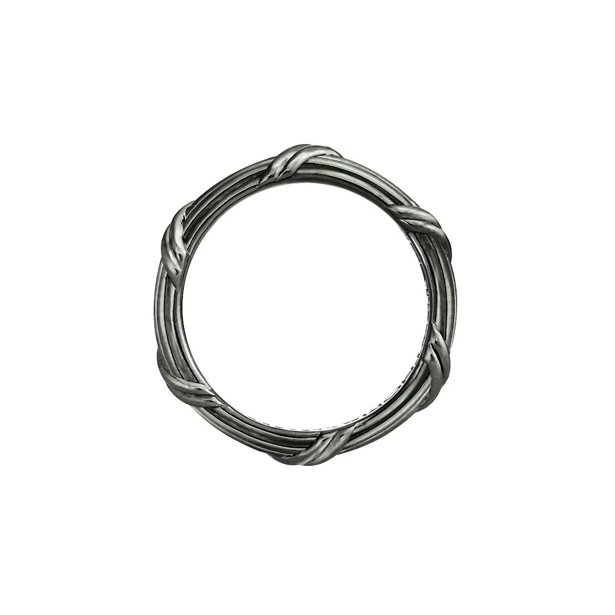 Signature Classic Band Ring in ruthenium silver 3 mm