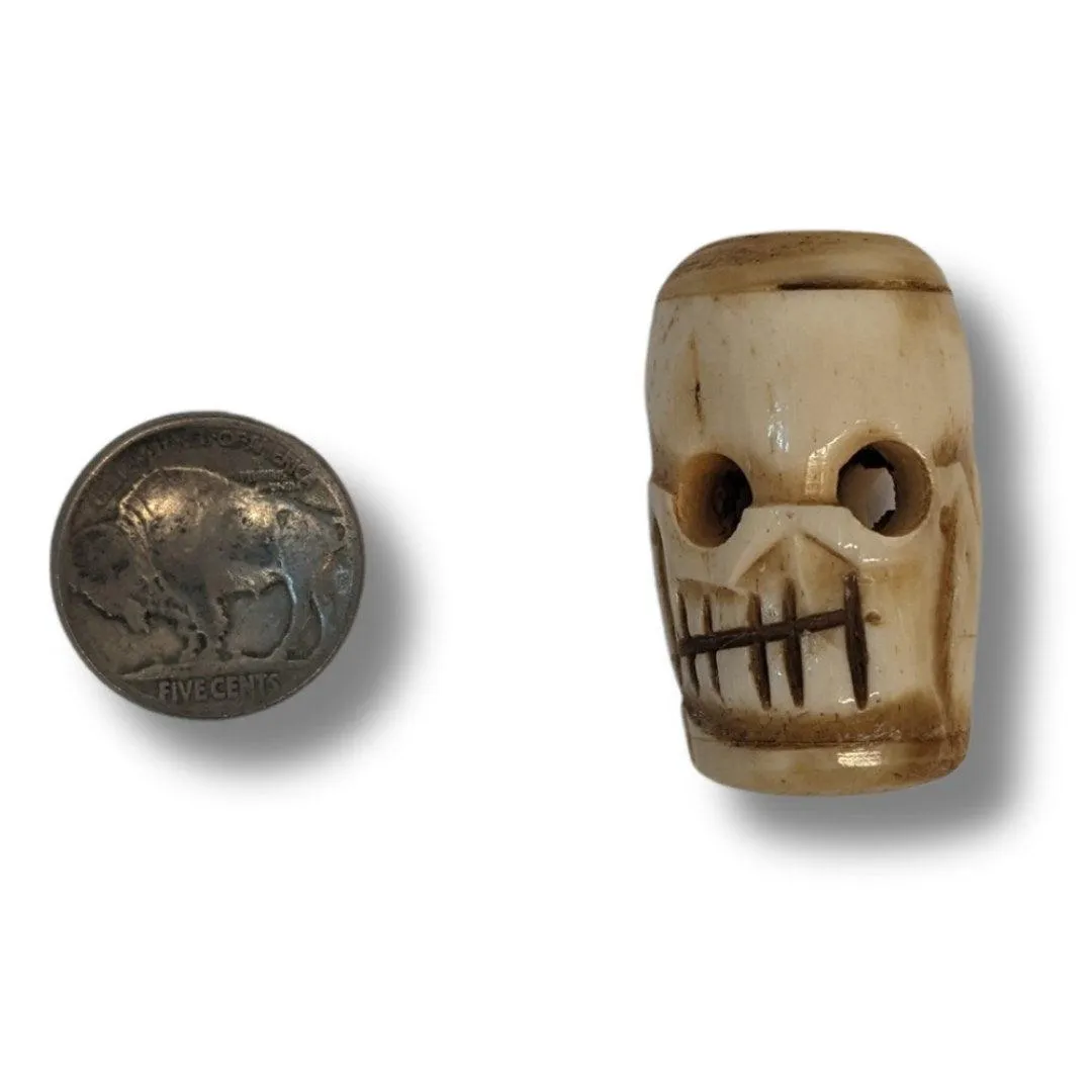 Silver Alley Logo Ring   Buffalo Nickel   Skull Bead