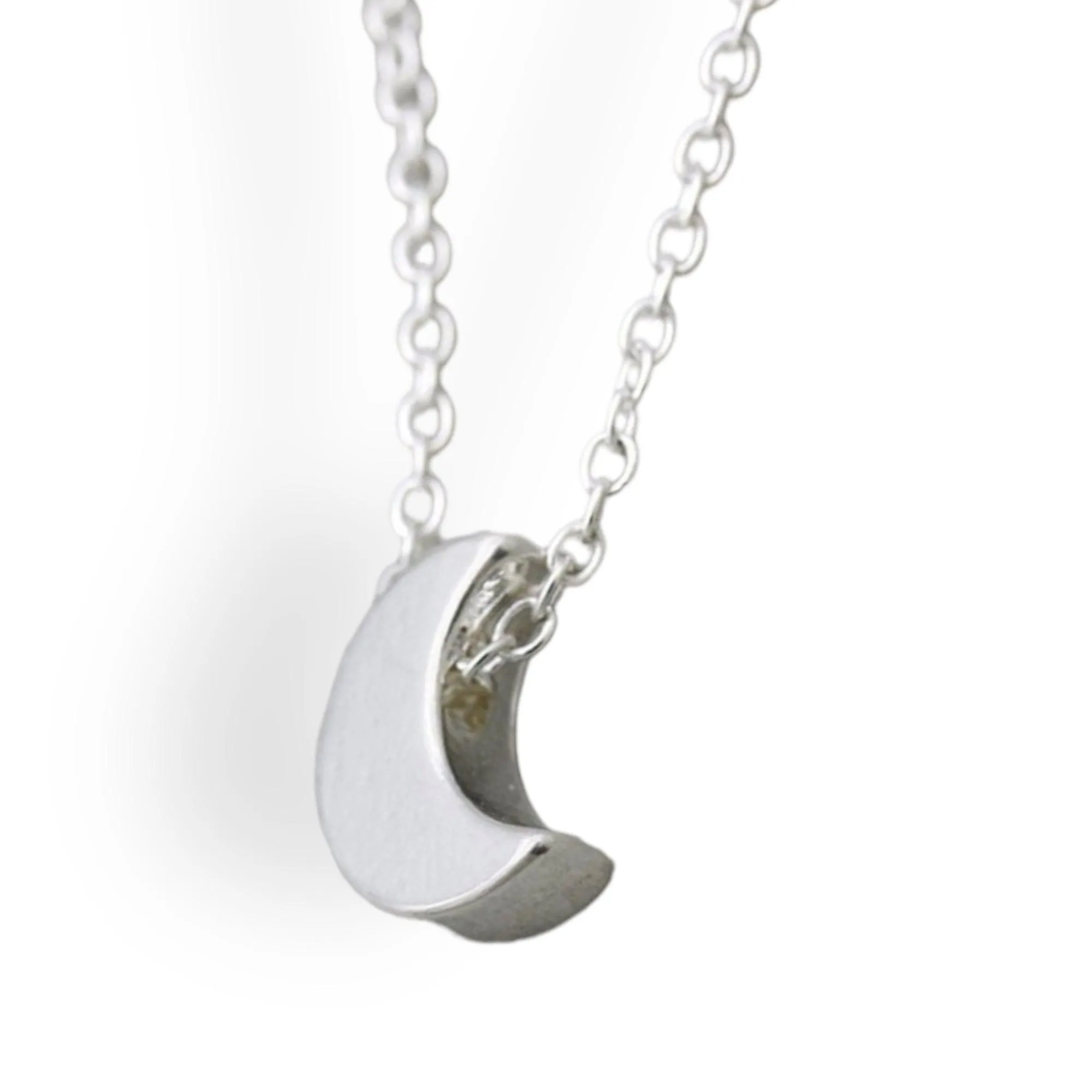 Silver Crescent Moon Anklet