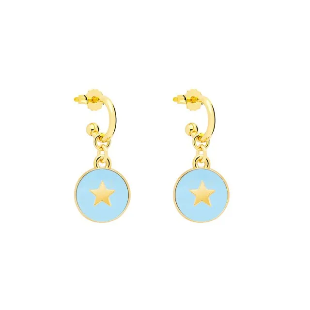 Smiling Face Hoop Earrings