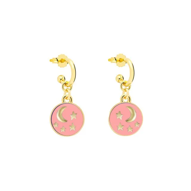 Smiling Face Hoop Earrings