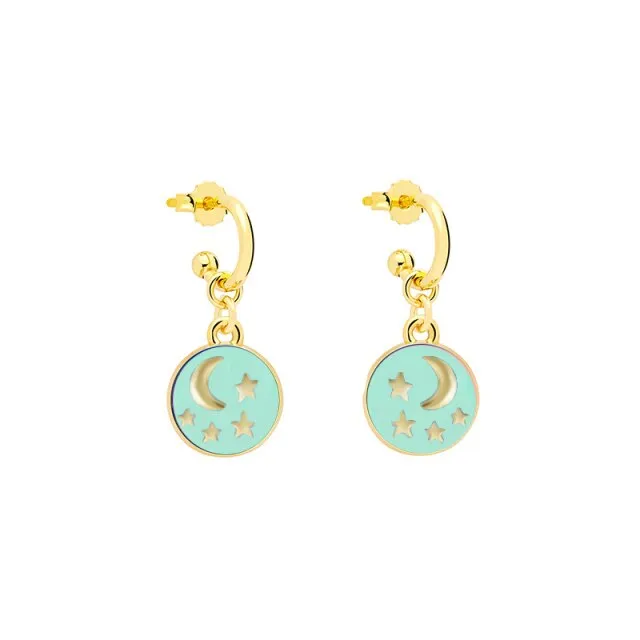 Smiling Face Hoop Earrings