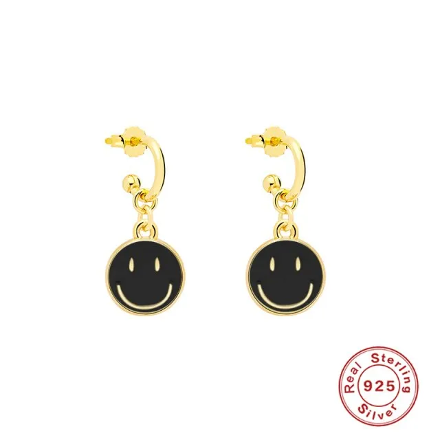 Smiling Face Hoop Earrings