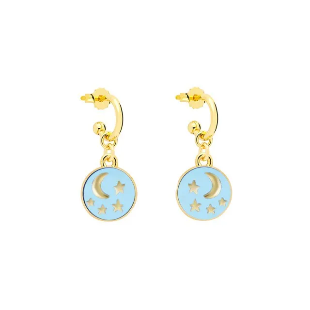 Smiling Face Hoop Earrings