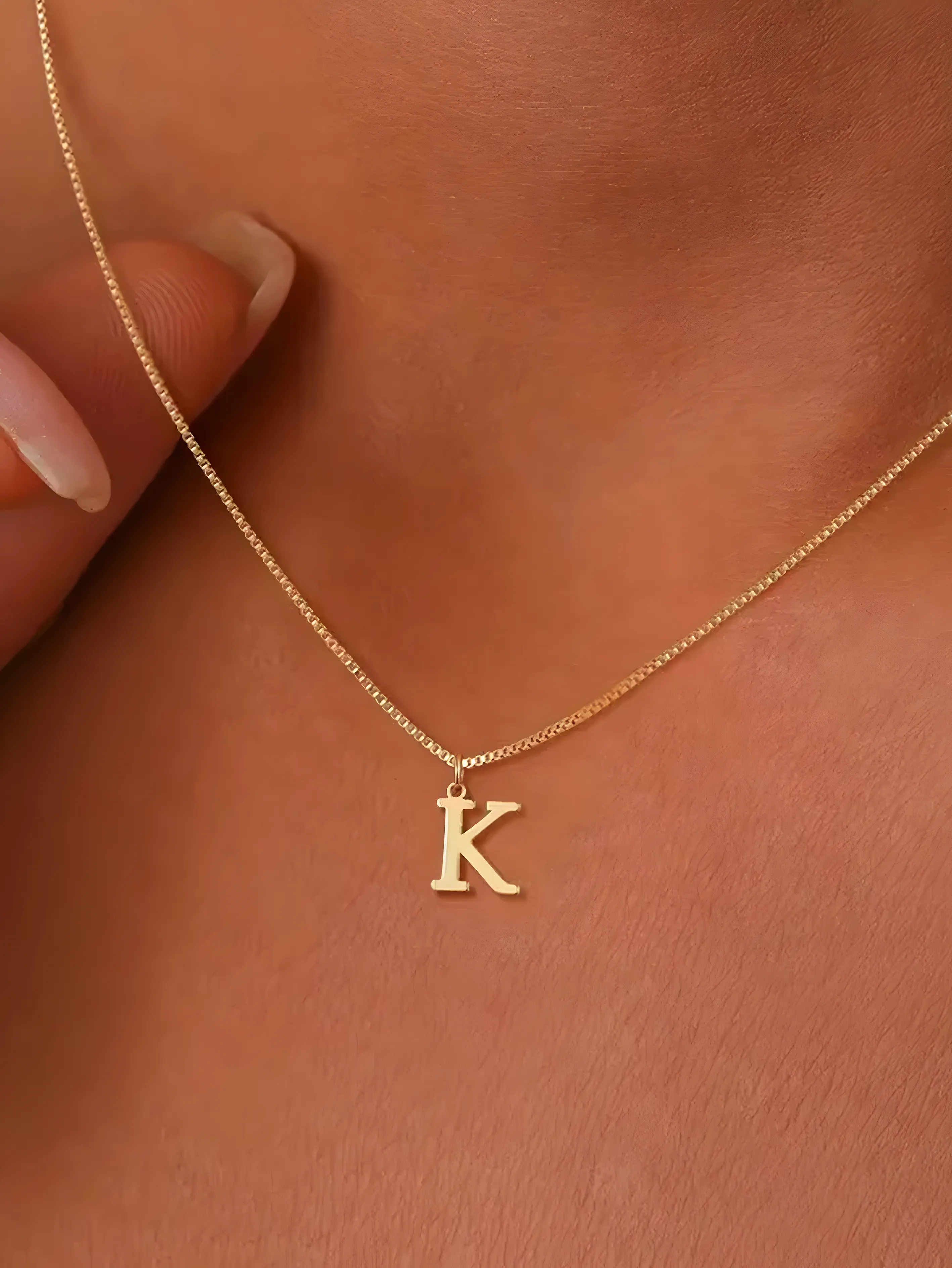 Stainless Steel Name Initial Necklaces