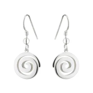 Sterling Silver Spiral Drop Earrings