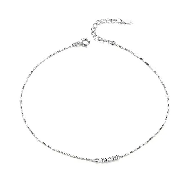 Stylemein - Ultra Thin Sterling Silver Anklet Bracelets