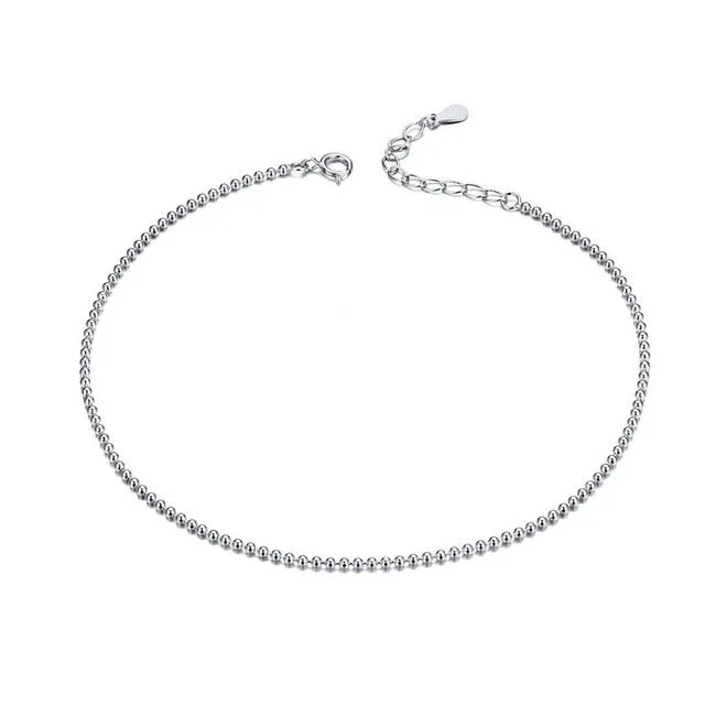 Stylemein - Ultra Thin Sterling Silver Anklet Bracelets