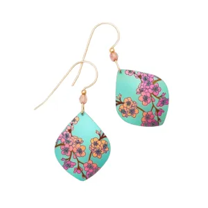 Teal Spring in Bloom Earrings